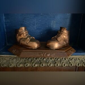 Vintage Bronzed Baby Shoes